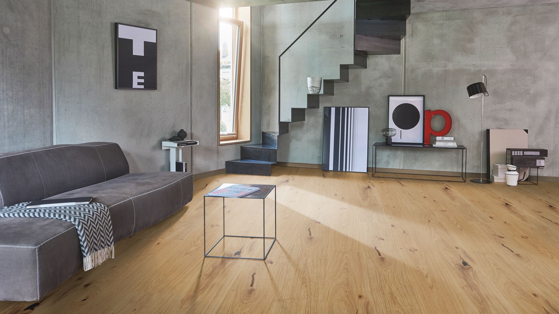 PARADOR Parkett Eiche Rustikal gebürstet Landhausdiele naturgeölt 4-seitige Minifase | Basic 11-5 |-4014809200628