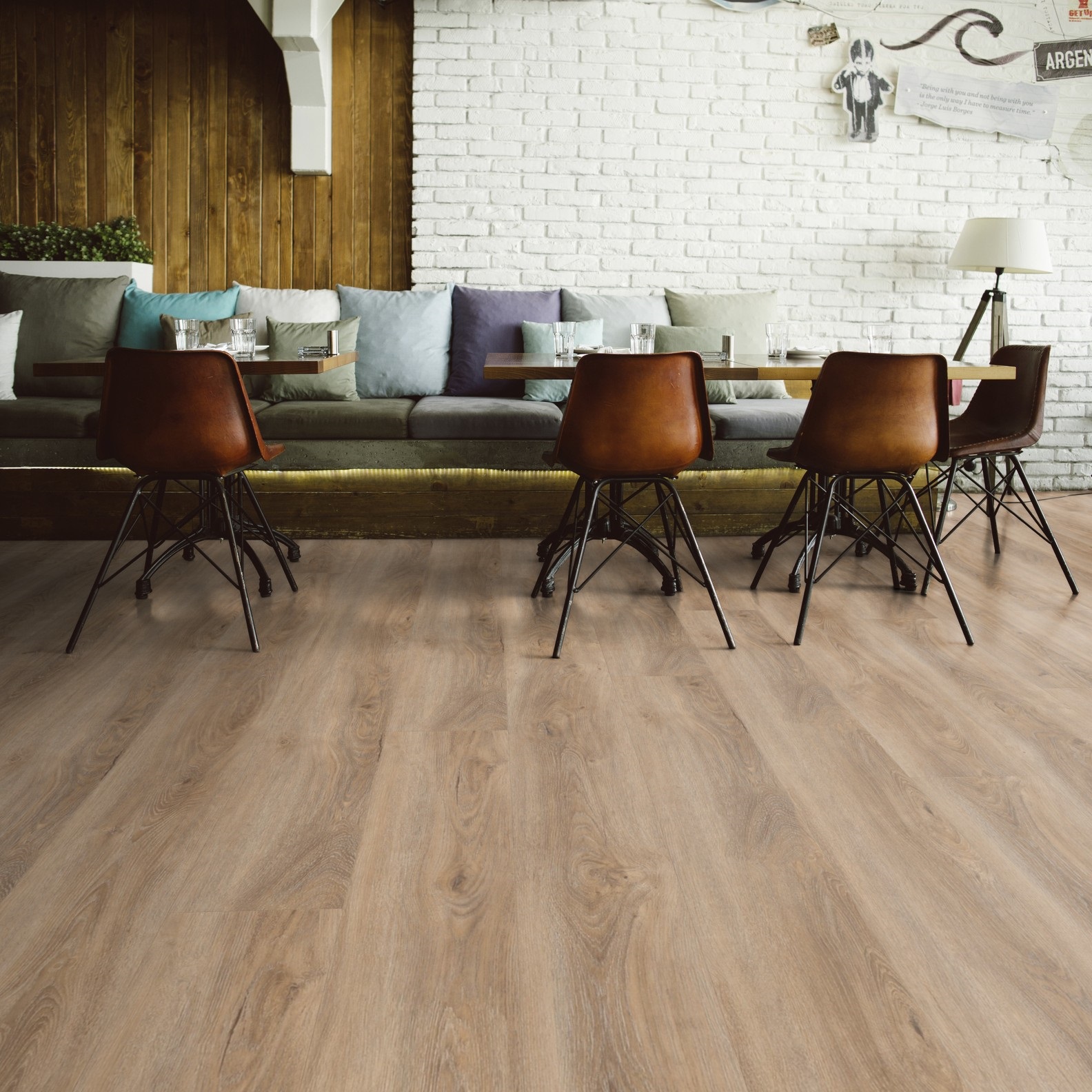 TER HÜRNE Vinylboden Eiche Malaga beigebraun Lange Landhausdiele | Bright Choice Compact | 13 m²-4012853110894