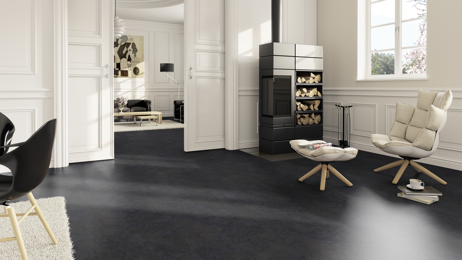 TER HÜRNE Vinylboden Stein Samos anthrazit J10 | Stone Choice Perform | 2. Wahl | 7 m²-4012853140037