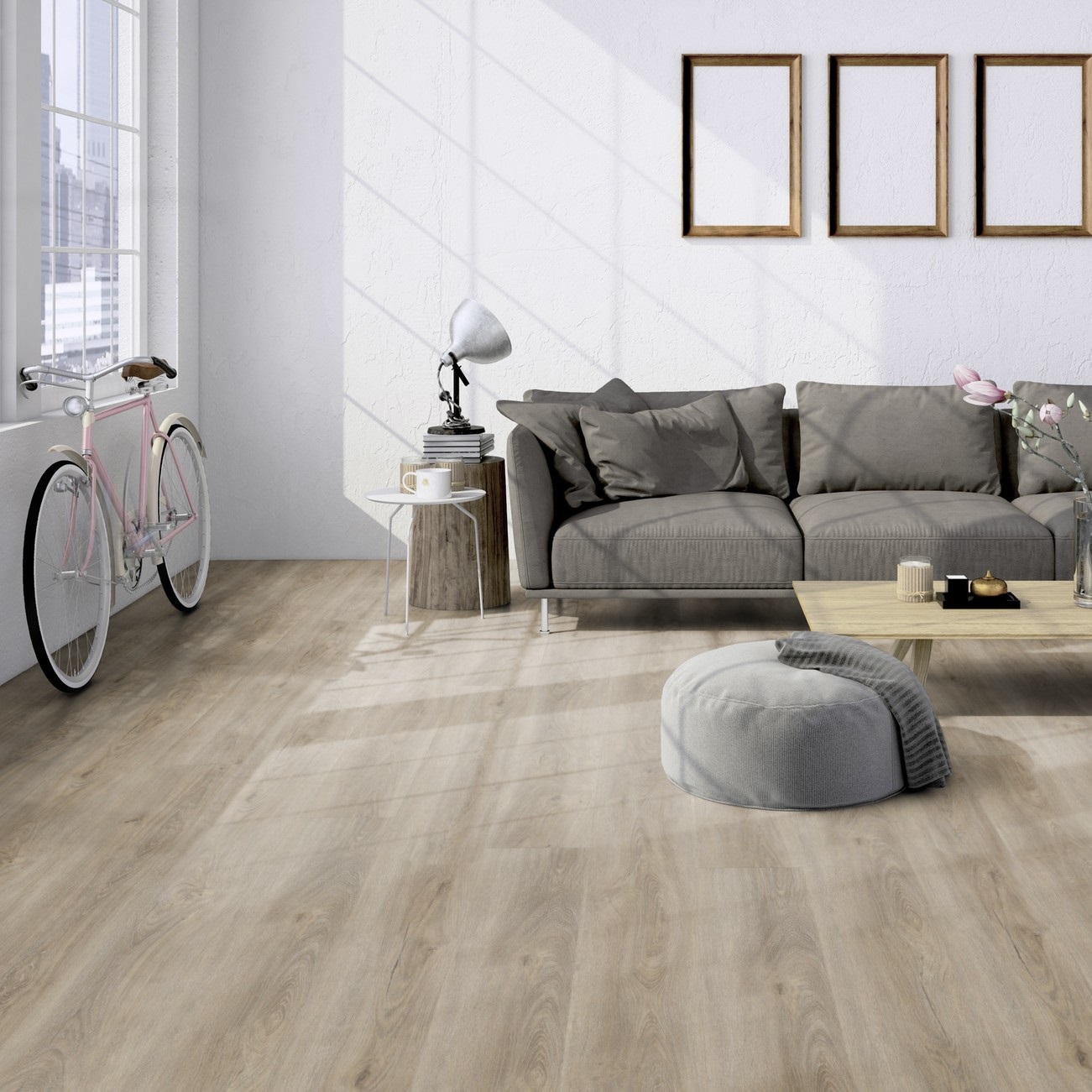 TER HÜRNE Vinylboden Eiche Minsk graubeige Lange Landhausdiele G08 | Bright Choice | 15 m²-4012853110566