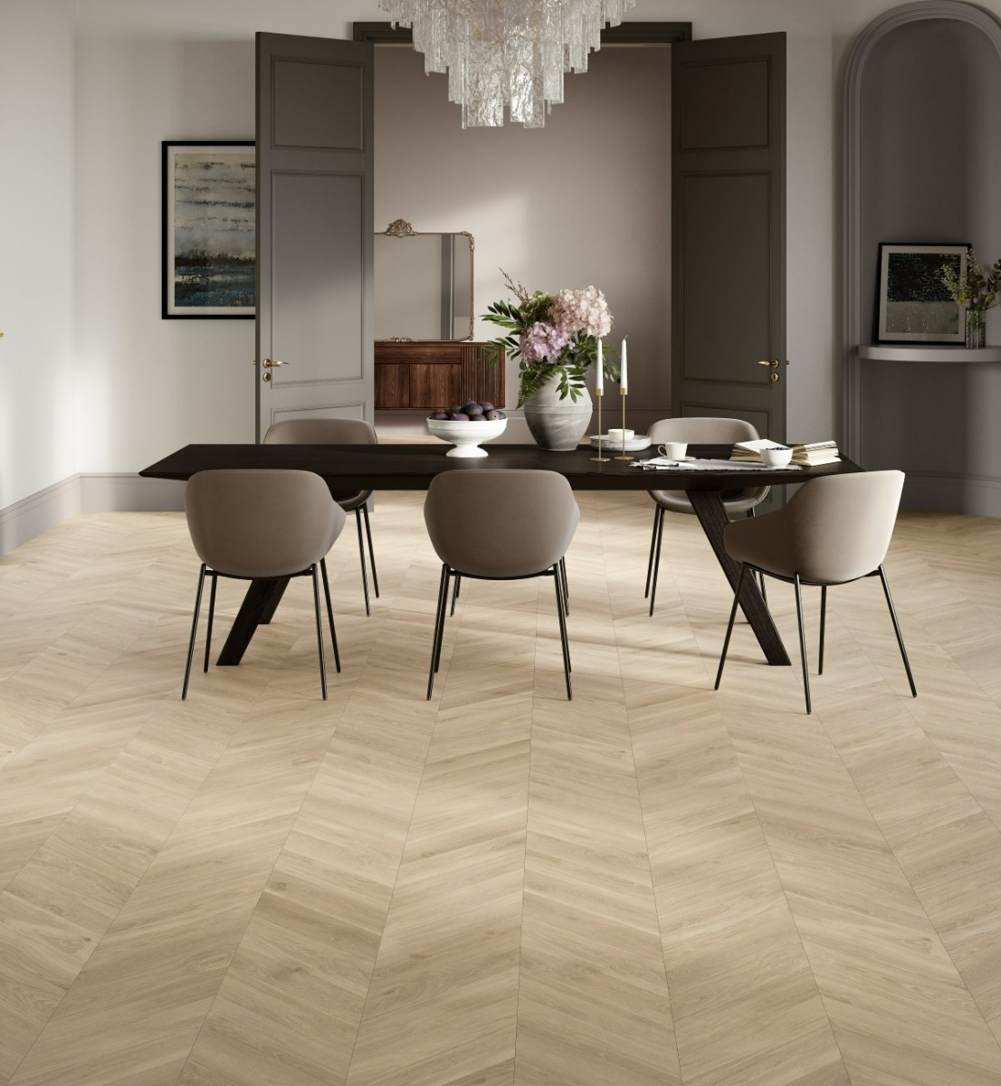 PARADOR Laminat Eiche Loire beige Seidenmatte Struktur | Trendtime 8 | 23 m²-4014809258628