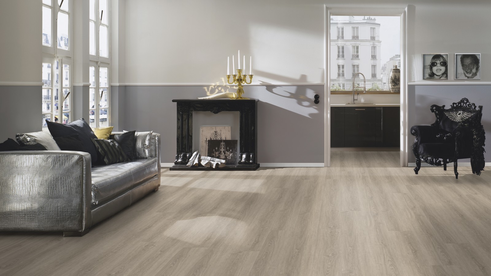 TER HÜRNE Design-Vinylboden Eiche Vilnius grau Lange Landhausdiele F05 | Pure Choice Perform | 27 m²-4012853127587
