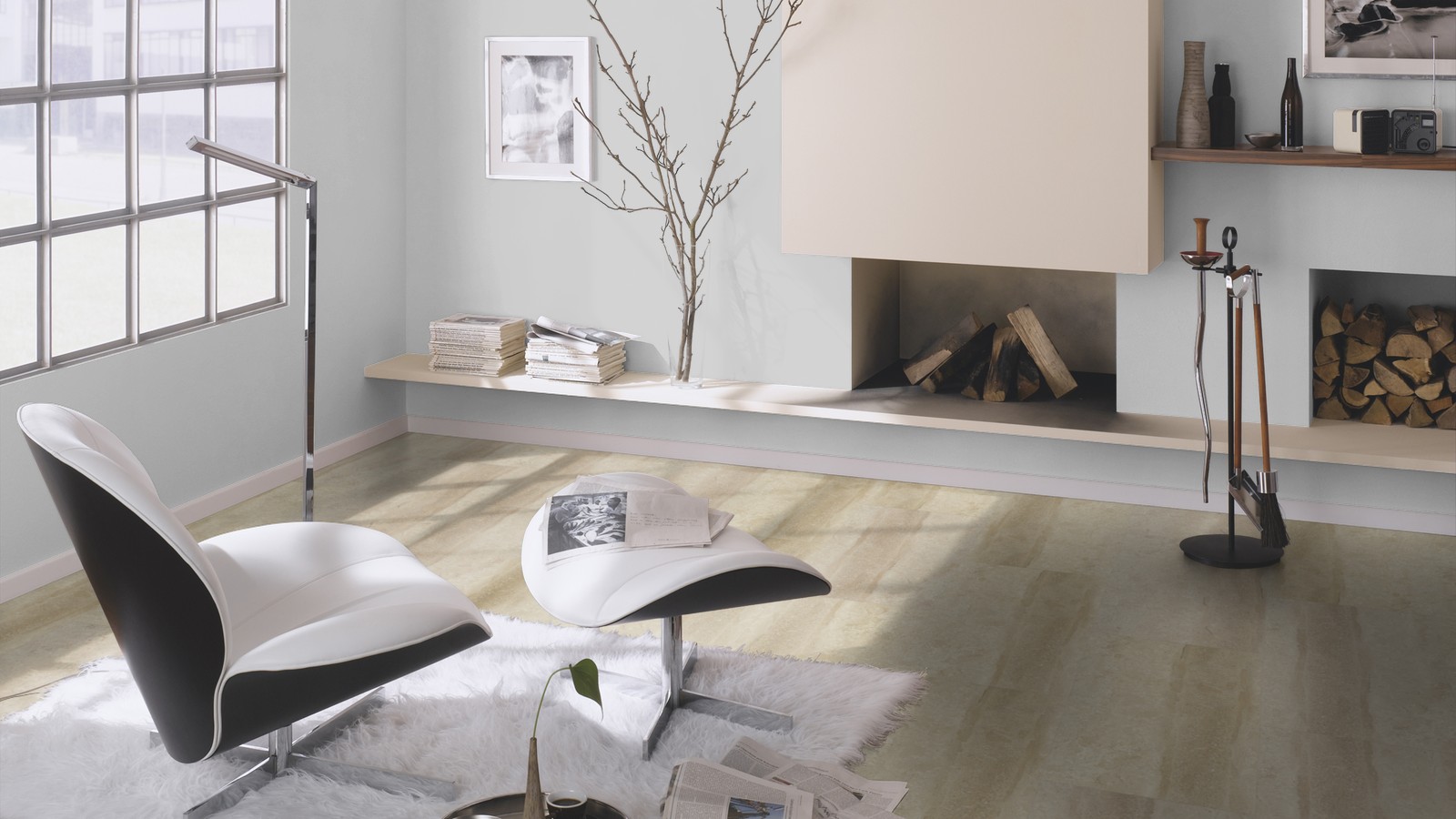 TER HÜRNE Design-Vinylboden Stein Nizza hellbeige J03 | Stone Choice Perform | 23 m²-4012853137761