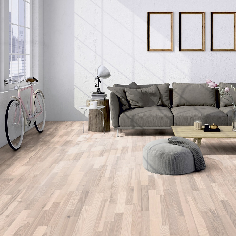 PARADOR Parkett Esche Living Schiffsboden 3-Stab lackversiegelt matt weiß | Sonderedition | 10 m²-#