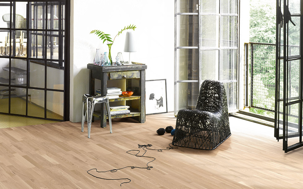 PARADOR Parkett Eiche lebhaft Schiffsboden 3-Stab naturgeölt weiß | Sonderedition | 8 m²-#
