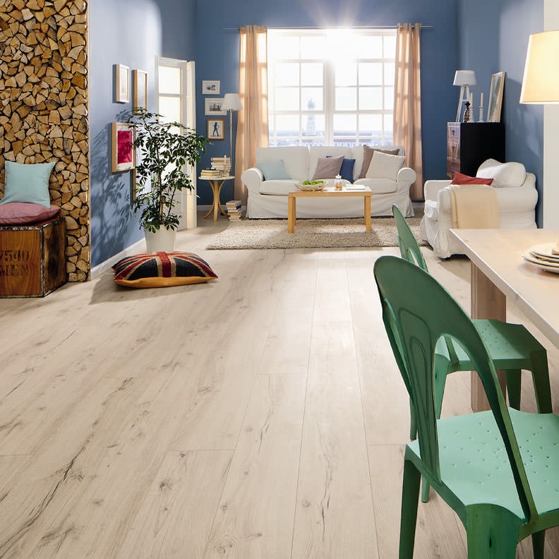 HARO Laminat Alpineiche weiß authentic matt Landhausdiele 4V | Tritty 100 Gran Via Silent CT | 14 m²-4018427310059