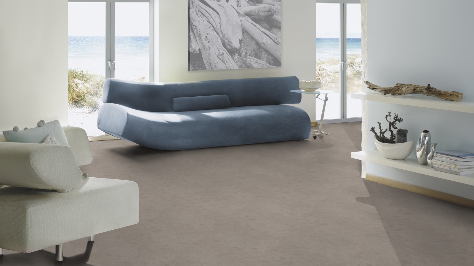 TER HÜRNE Vinylboden Beton Sydney mittelgrau J07 | Stone Choice Compact | 11 m²-4012853111006