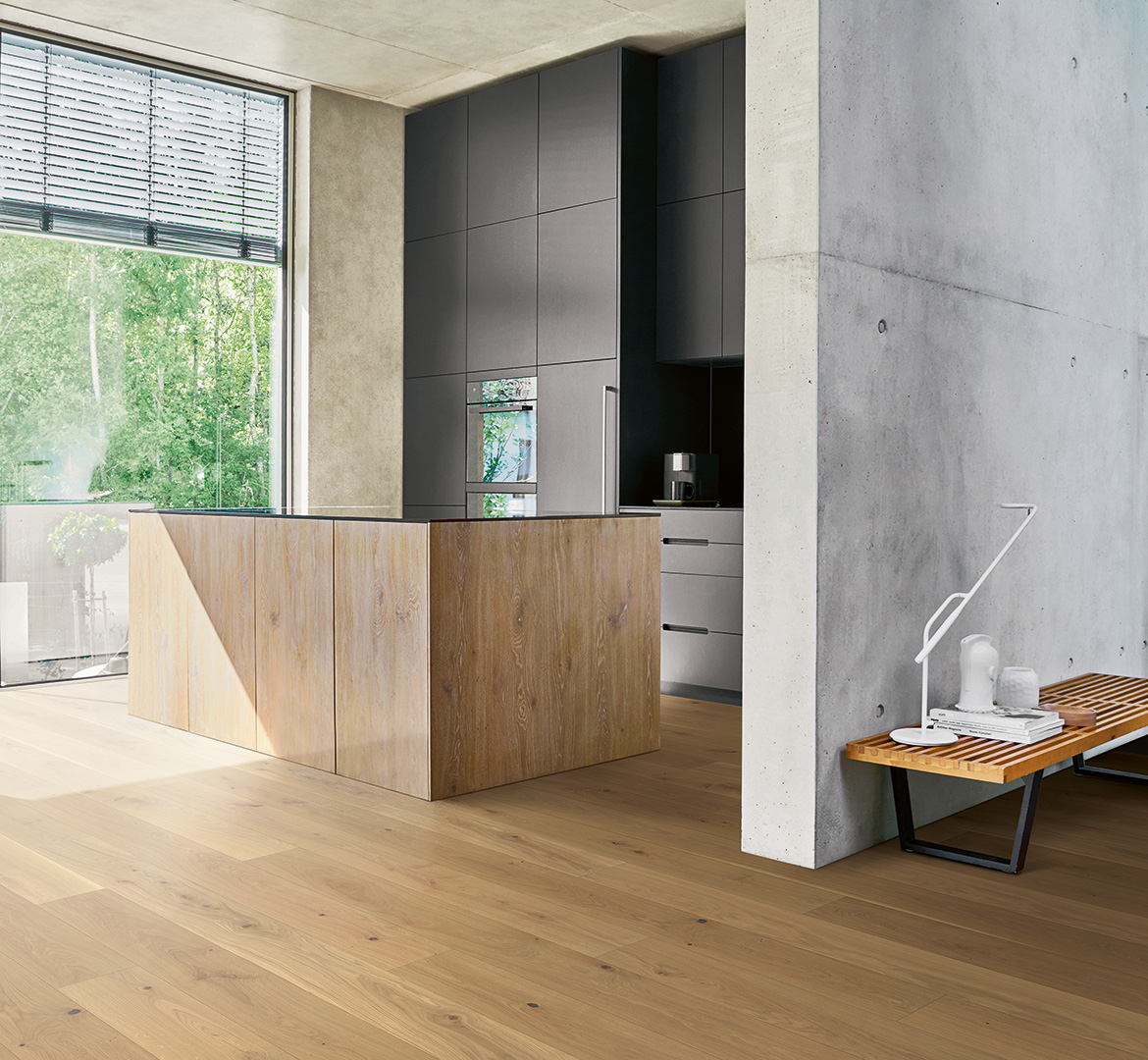 PARADOR Parkett Eiche Landhausdiele naturgeölt weiß umlaufende Minifase | Basic 11-5-4014809162513