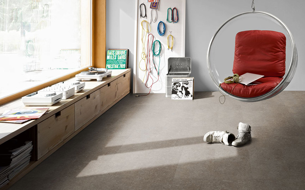 PARADOR Laminat Granit perlgrau Steinstruktur 4-seitige Mini-V-Fuge | Trendtime 5-4014809227175