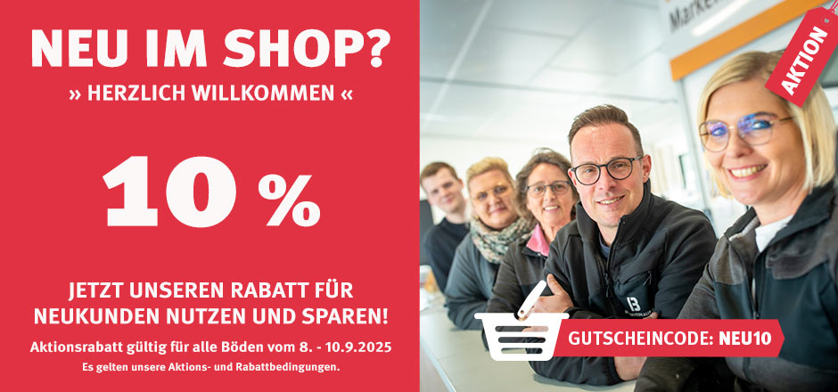 Aktion 10% Rabatt für alle Neukunden