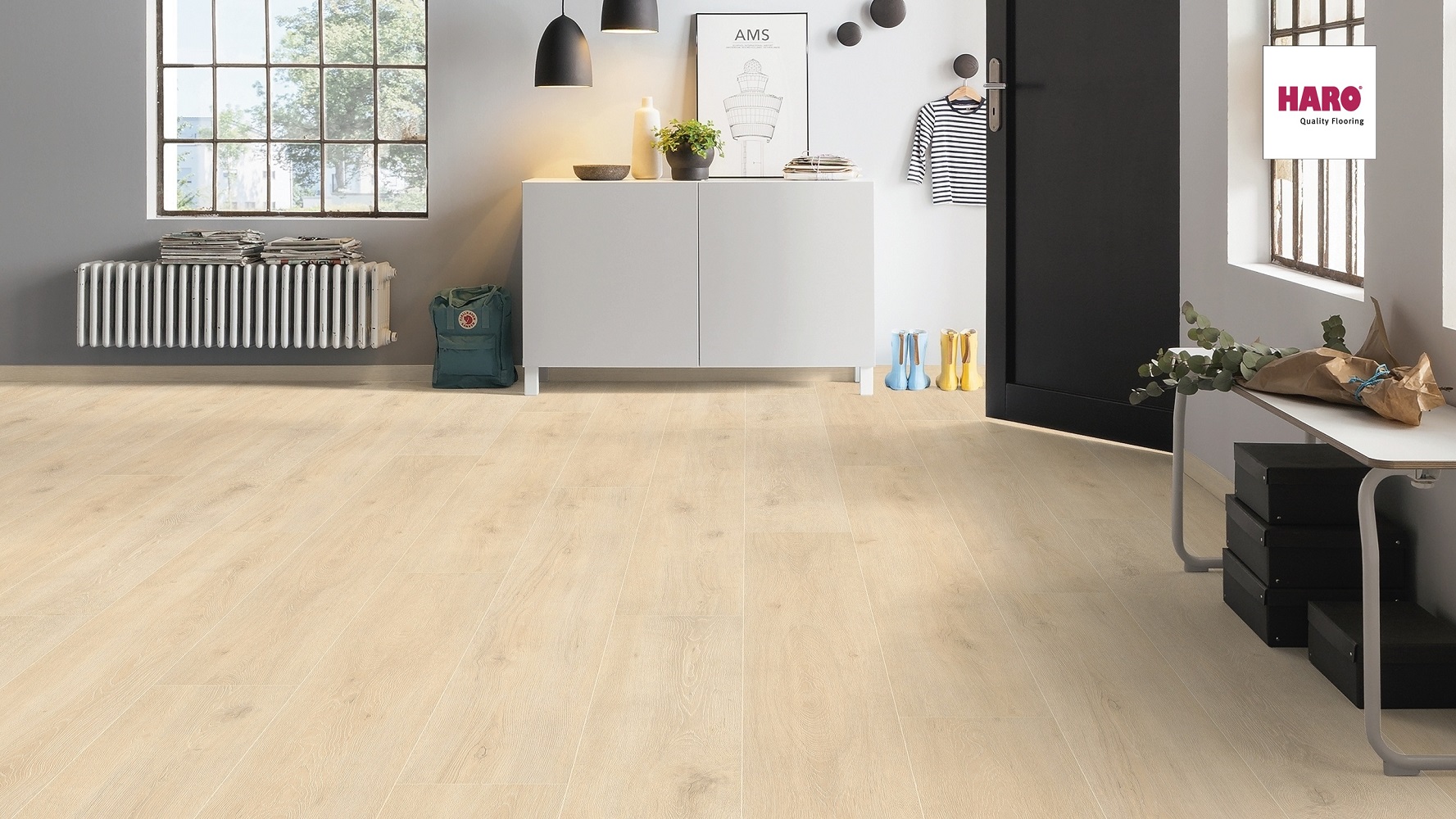 HARO Laminat Eiche Veneto sand authentic Landhausdiele 4V | Tritty 100 Gran Via Silent CT | 11 m²-4018427399726 guenstig bei bodenverkauf.de kaufen HARO Laminat Eiche Veneto sand authentic Landhausdiele 4V | Tritty 100 Gran Via Silent CT | 11 m²-4018427399726