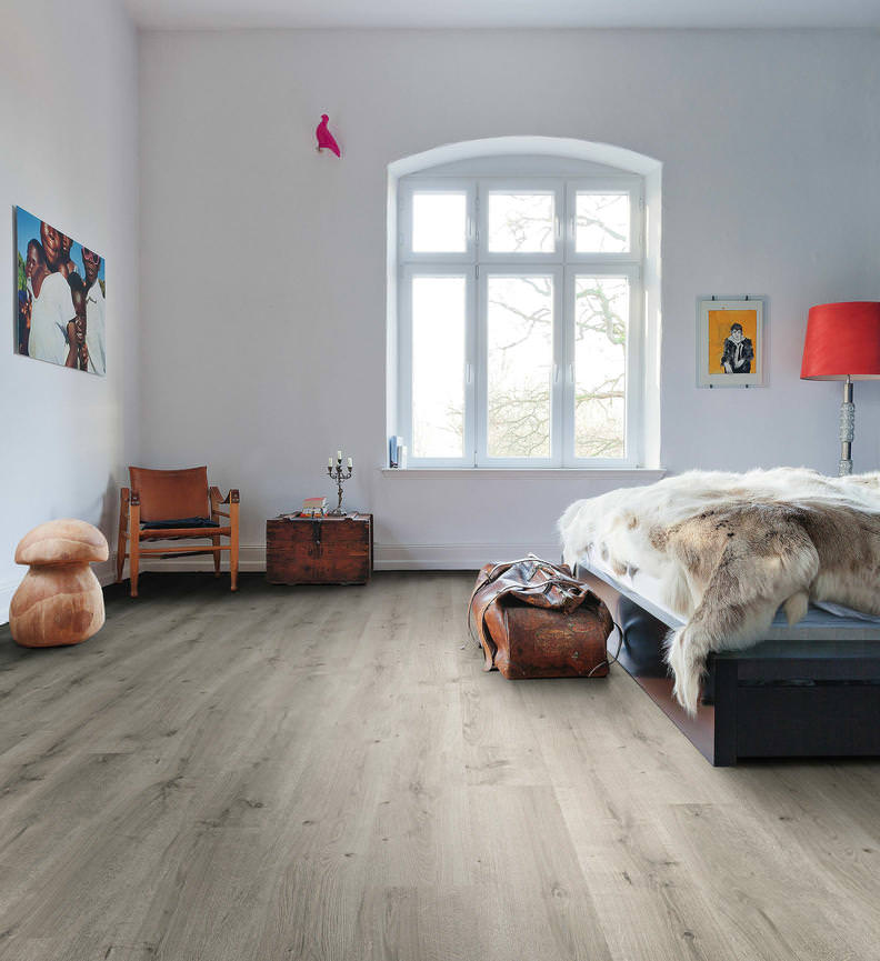 HARO Laminat Eiche Breda hellgrau strukturiert Landhausdiele | Daily Edition 7 mm-4018427472405