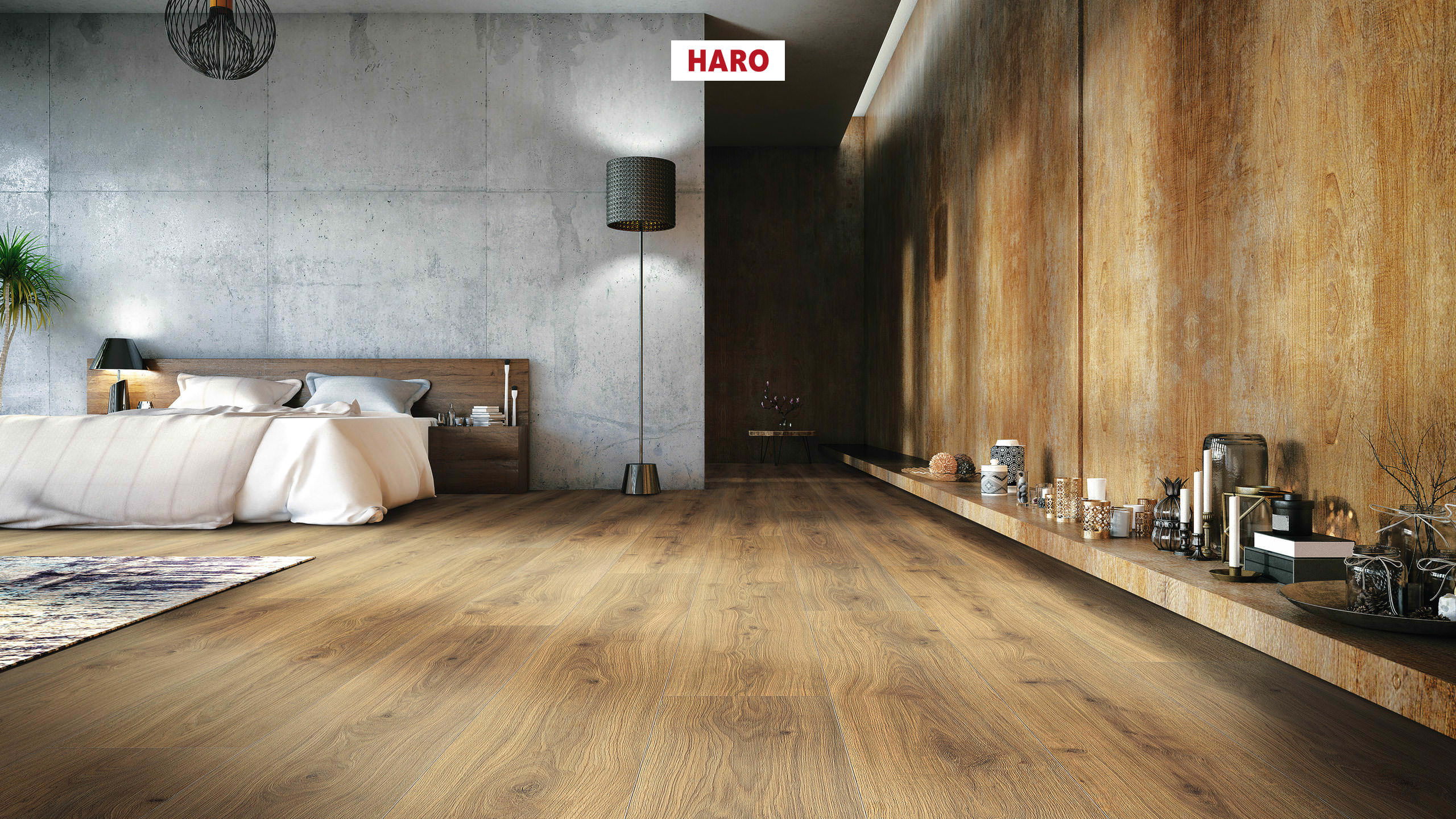 HARO Laminat Eiche Emilia Honig Landhausdiele 4V | Tritty 200 Aqua Gran Via | 2.Wahl | 20 m²-4018427458348