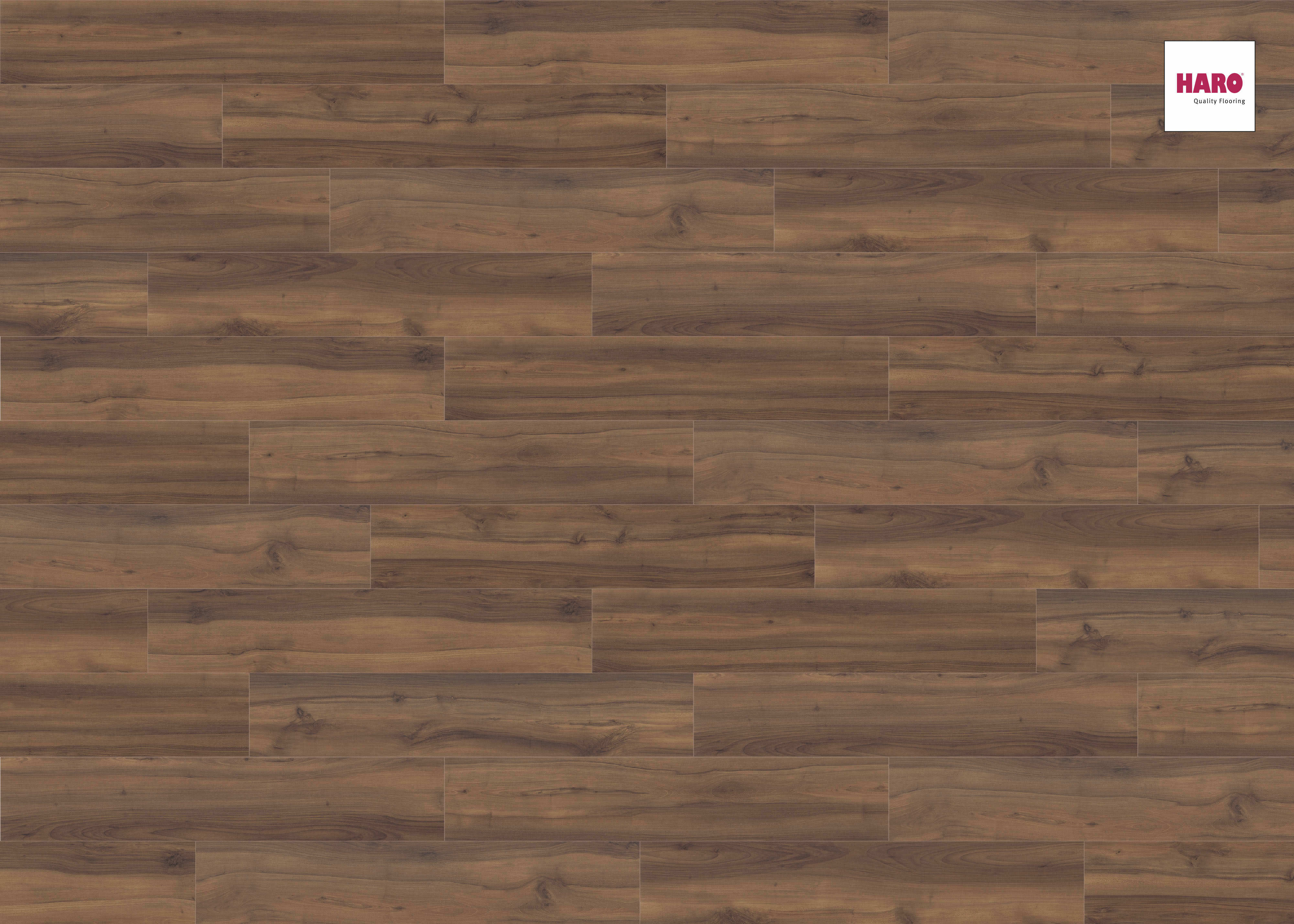 HARO Laminat Nussbaum Romano Landhausdiele 4V | Tritty 100 Campus | 17 m²-4018427399689