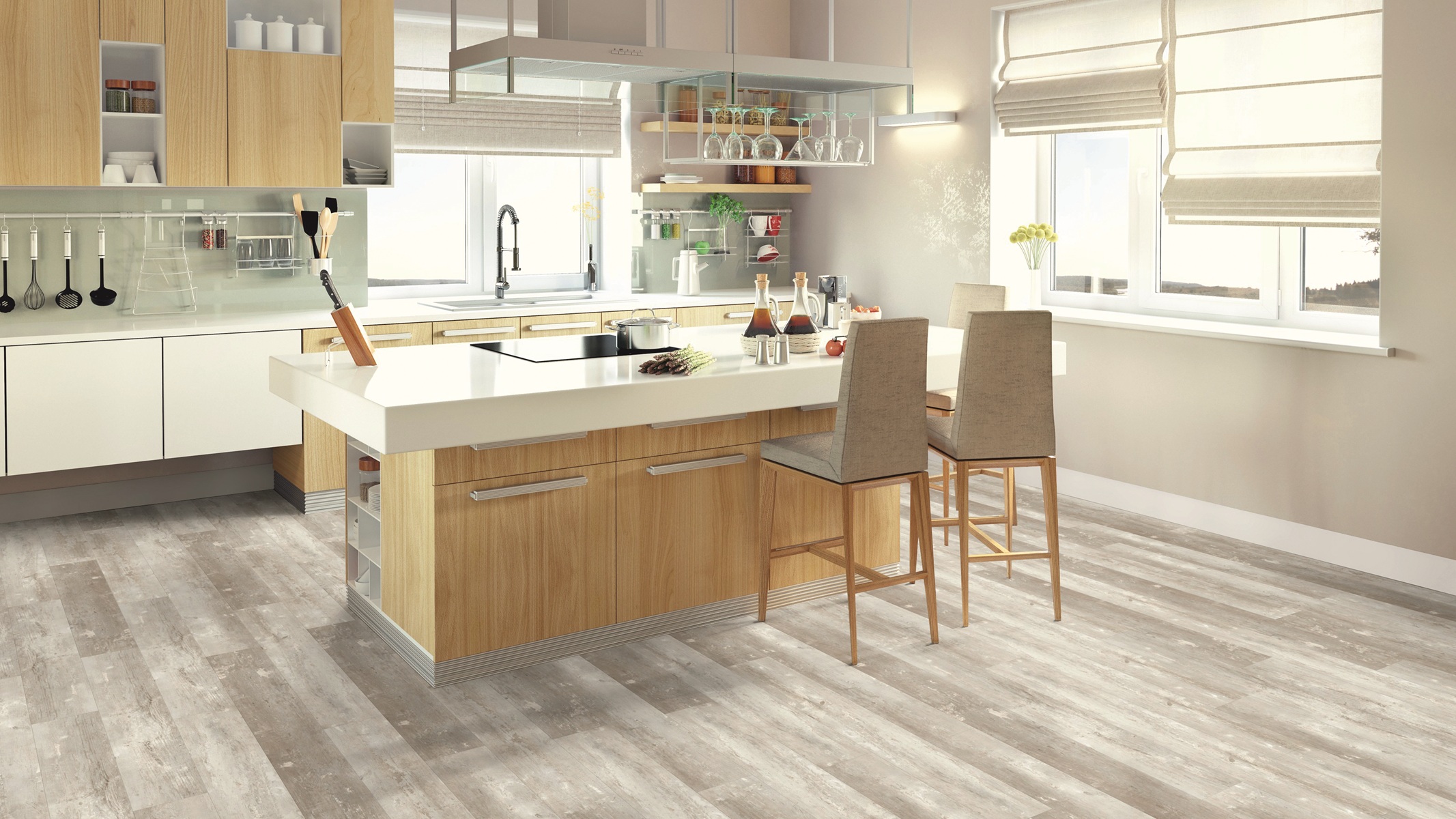 TER HÜRNE Design-Vinylboden Eiche Henry gebürstet Landhausdiele | Friends-4012853153020 guenstig bei bodenverkauf.de kaufen TER HÜRNE Design-Vinylboden Eiche Henry gebürstet Landhausdiele | Friends-4012853153020