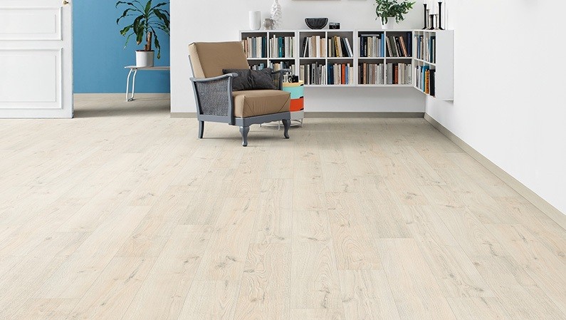 HARO Laminat Eiche Portland weiss Landhausdiele 4V | Tritty 100 | 2.Wahl | 34 m²-4018427376987