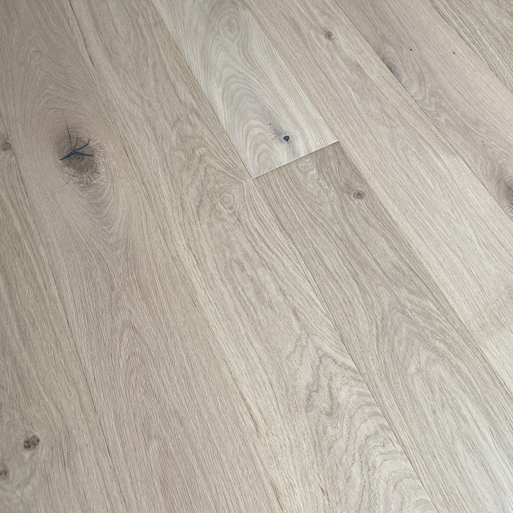 TER HÜRNE Parkett Eiche handgehobelt gebleicht Landhausdiele Minifase weiß naturgeölt | 27 m²-#