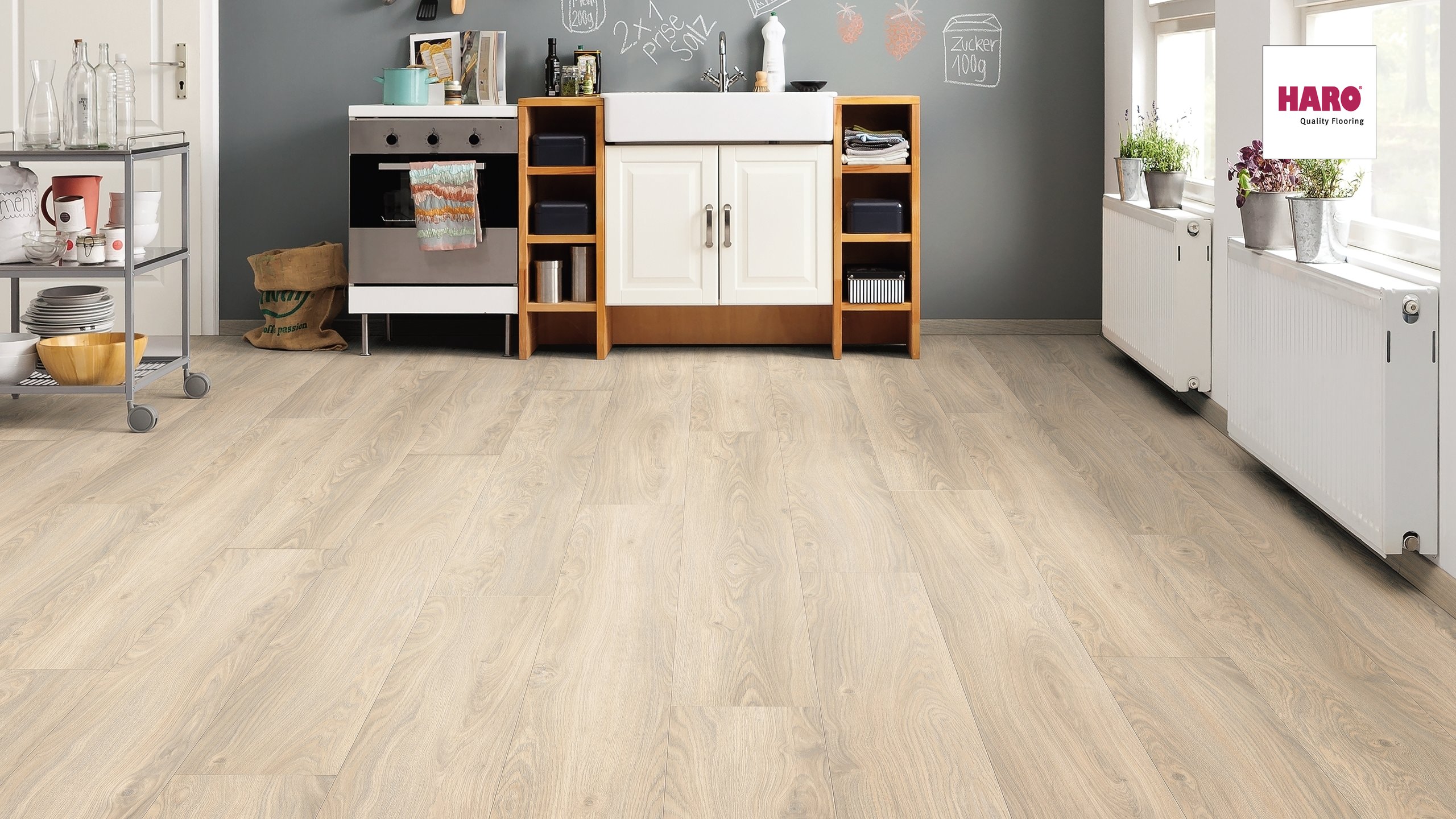 HARO Laminat Highland Eiche strukturiert Landhausdiele 4V | Tritty 100 Gran Via | 2.Wahl | 24 m²-4018427448226
