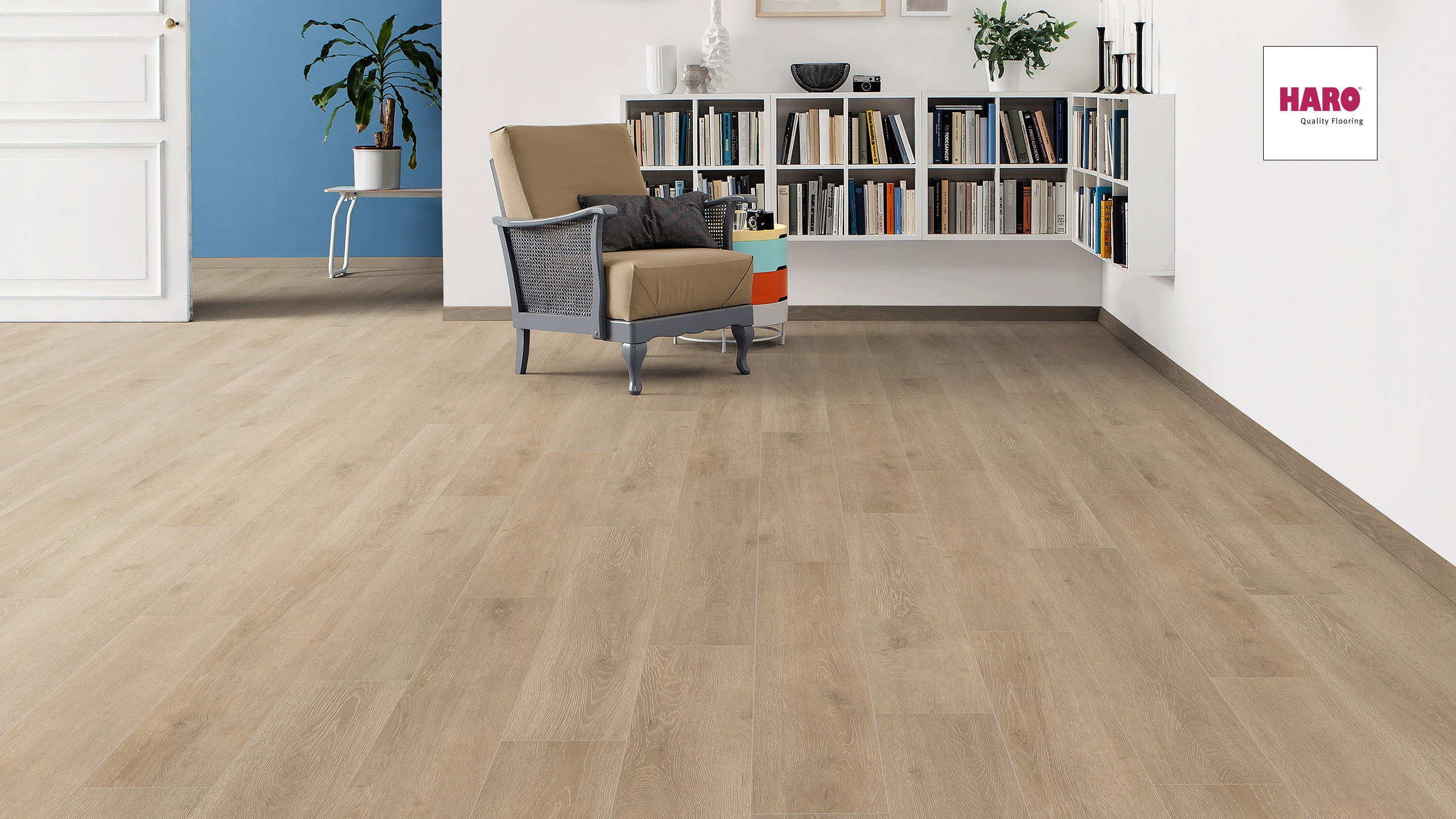 HARO Laminat Eiche Veneto crema authentic matt Landhausdiele 4V | Sonderedition Tritty 100 | 5 m²-4018427400187