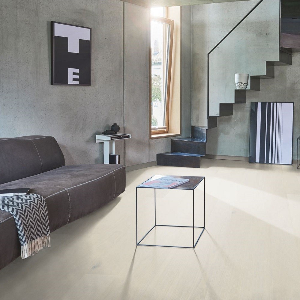 PARADOR Parkett Eiche perlmutt Landhausdiele Minifase Sägestruktur | Trendtime 4 | 9 m²-#