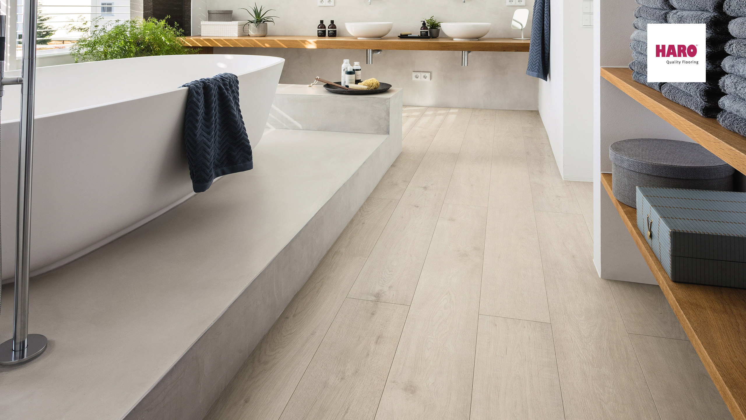 HARO Laminat Eiche Sicilia weiß Landhausdiele 4V | Tritty 200 Aqua Gran Via | 2.Wahl | 10,5 m²-4018427426941