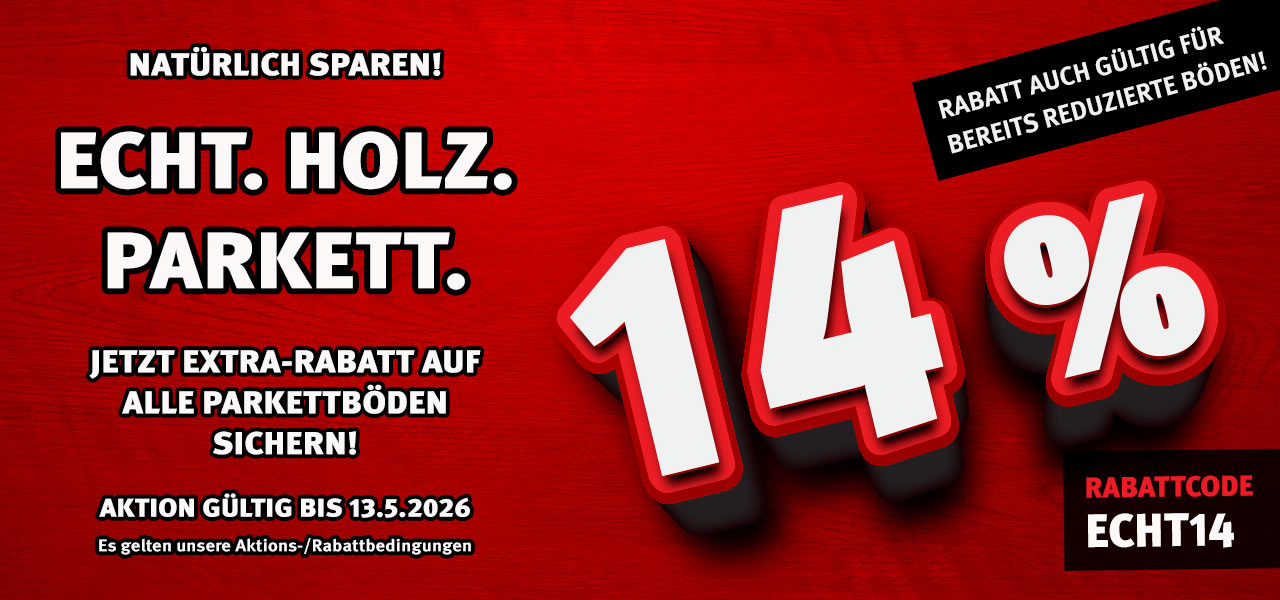 Aktion Parkettböden mit 14% Rabatt