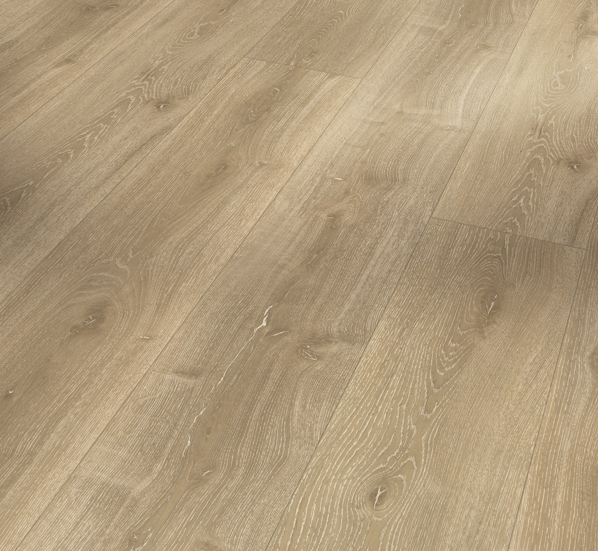 PARADOR Vinylboden Eiche Royal hell gekälkt Schlossdiele Gebürstete Struktur 4-seitige Fase | Trendtime 6