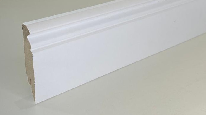 BELLFLOOR Dortmunder Profil Sockelleiste SL 80 Weiß 18 x 80 x 2380 mm-# BELLFLOOR Dortmunder Profil Sockelleiste SL 80 Weiß 18 x 80 x 2380 mm-#
