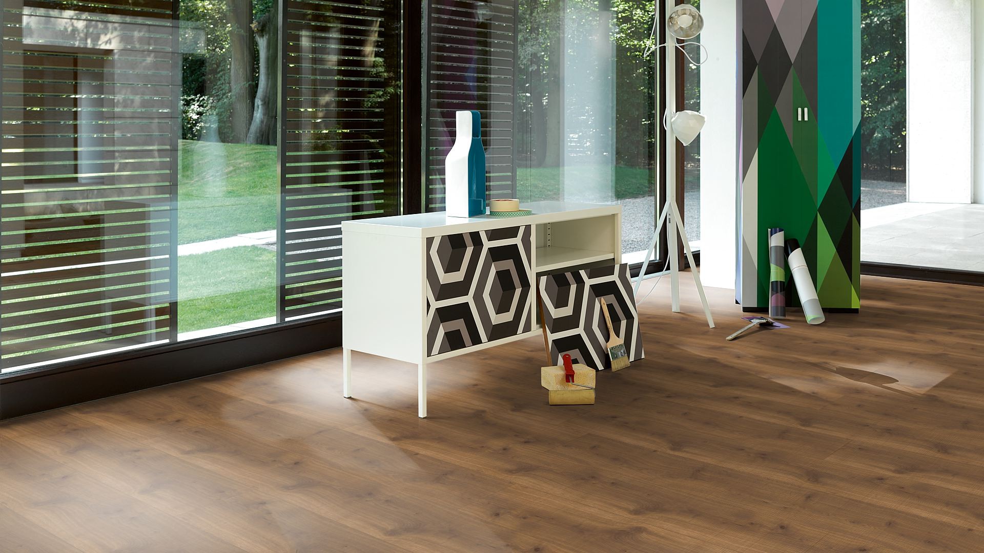 PARADOR Laminat Blockhaus Eiche Landhausdiele 4-seitige V-Fuge | Trendtime 6 | 10 m²-4014809150794 PARADOR Laminat Blockhaus Eiche Landhausdiele 4-seitige V-Fuge | Trendtime 6 | 10 m²-4014809150794