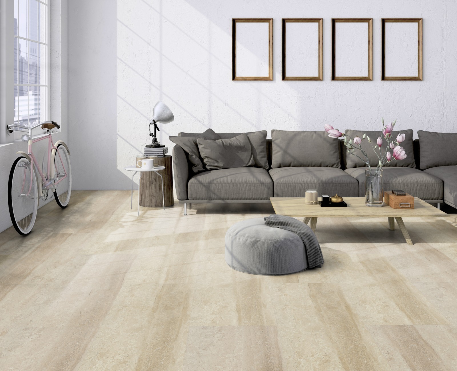 TER HÜRNE Vinylboden Stein Nizza hellbeige Naturstein J03 | Stone Choice Compact-4012853128639