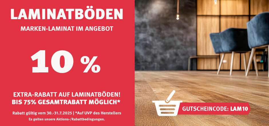 Aktion Laminatböden mit 10% Rabatt
