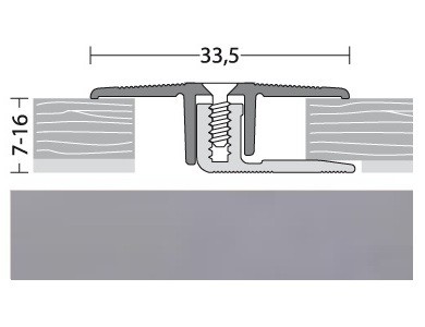 PRINZ Übergangsprofil Aluminium Edelstahl 90 cm-4012406207262