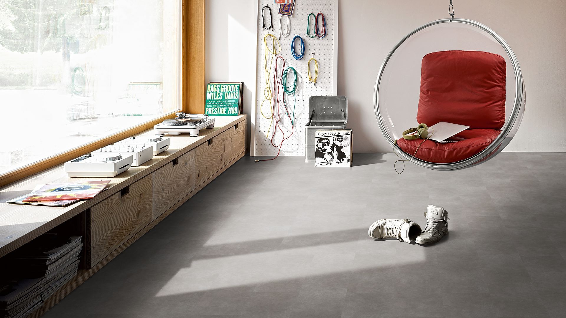 PARADOR Vinyl Desert grau Steinstruktur | Trendtime 5.50 | 24 m²-4014809160519