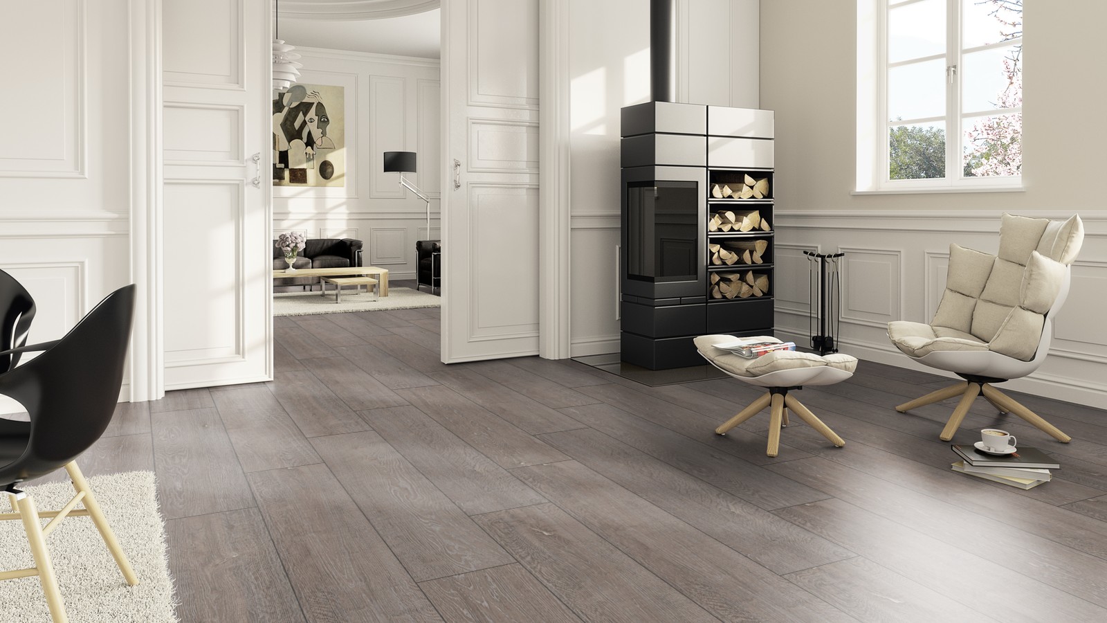 TER HÜRNE Laminat Eiche kieselgrau Landhausdiele 4-seitige V-Fuge | City Line | 4,5 m²-4012853120763 TER HÜRNE Laminat Eiche kieselgrau Landhausdiele 4-seitige V-Fuge | City Line | 4,5 m²-4012853120763