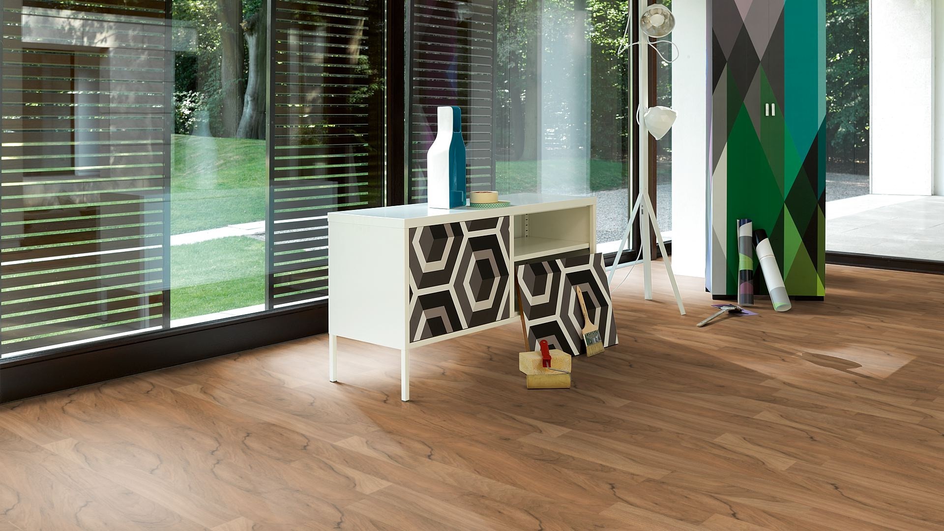 PARADOR Laminat Nussbaum Schiffsboden 2-Stab Holzstruktur | Basic 200-4014809139836