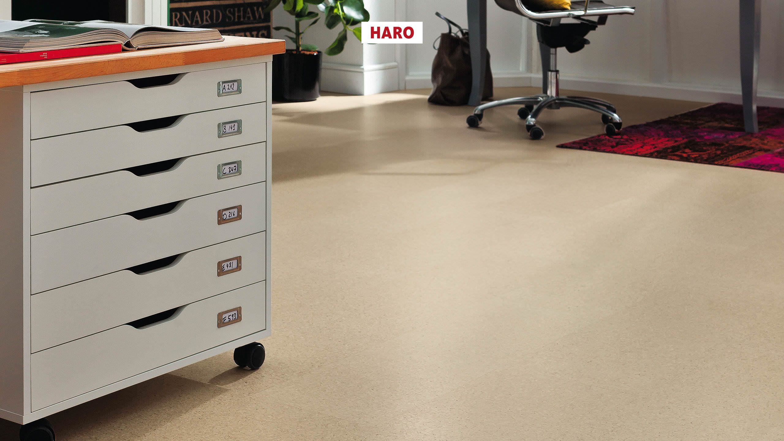 HARO Korkboden Sirio creme permaDur Top Connect | Corkett-4018427459017