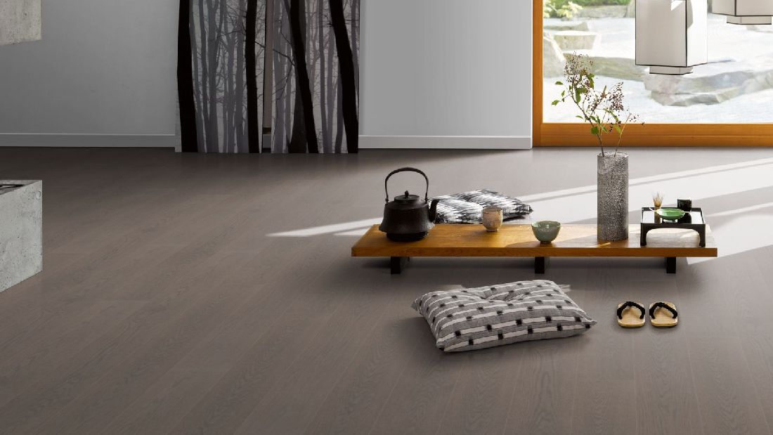 PARADOR Parkett Eiche grau-braun Landhausdiele lackversiegelt matt umlaufende Minifase | Classic 3060-4014809172673