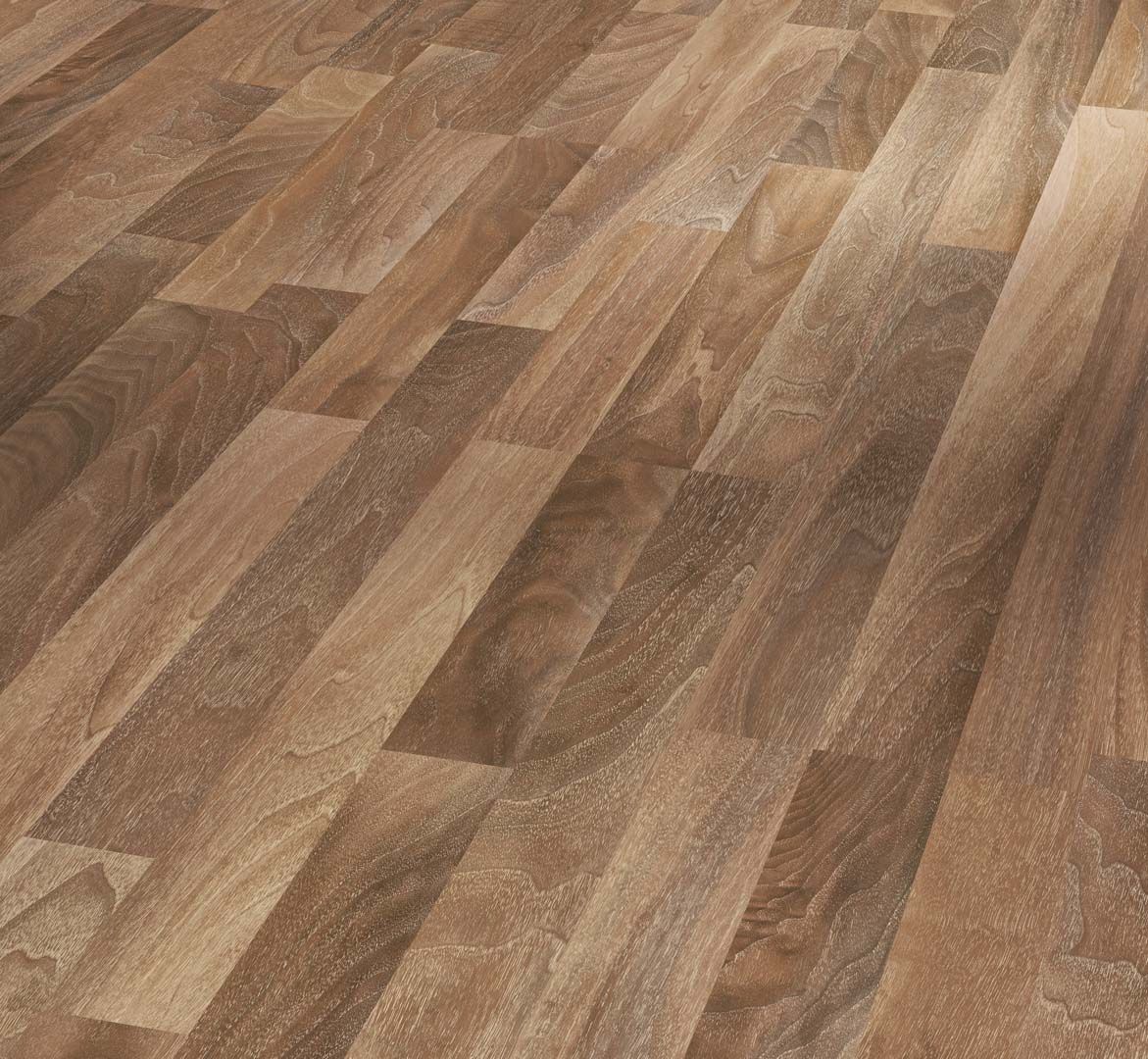 PARADOR Laminat Walnuss gekälkt Schiffsboden 3-Stab Seidenmatte Struktur | Classic 1050 | 12 m²-4014809153801