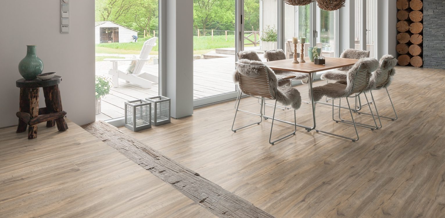 HARO Vinylboden Steineiche creme Landhausdiele XL 4-seitige V-Fase | DISANO Sonderedition-4018427433987
