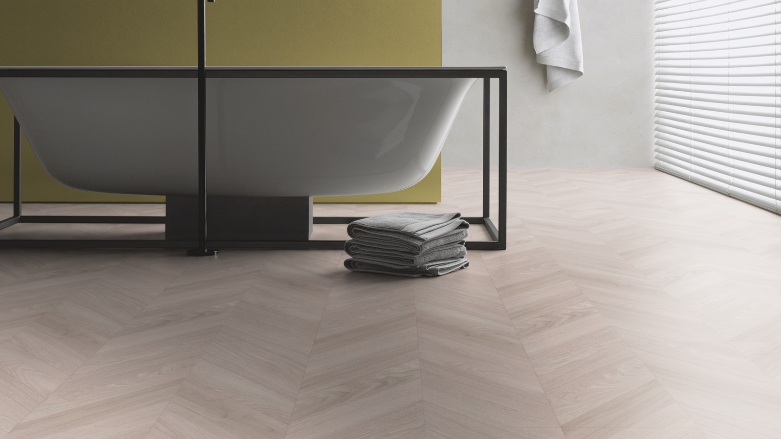 TER HÜRNE Vinylboden Eiche Sofia beige Fischgrät J11 | Stone Choice | 21 m²-4012853128684