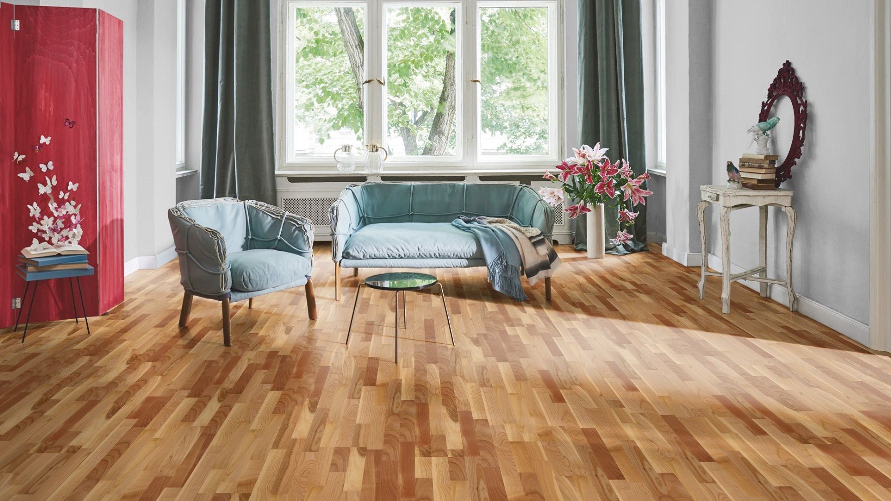 PARADOR Parkett Kirsche europäisch Prag SB 3-Stab Rustikal matt lackiert | Sonderedition | 8 m²-4014809121275