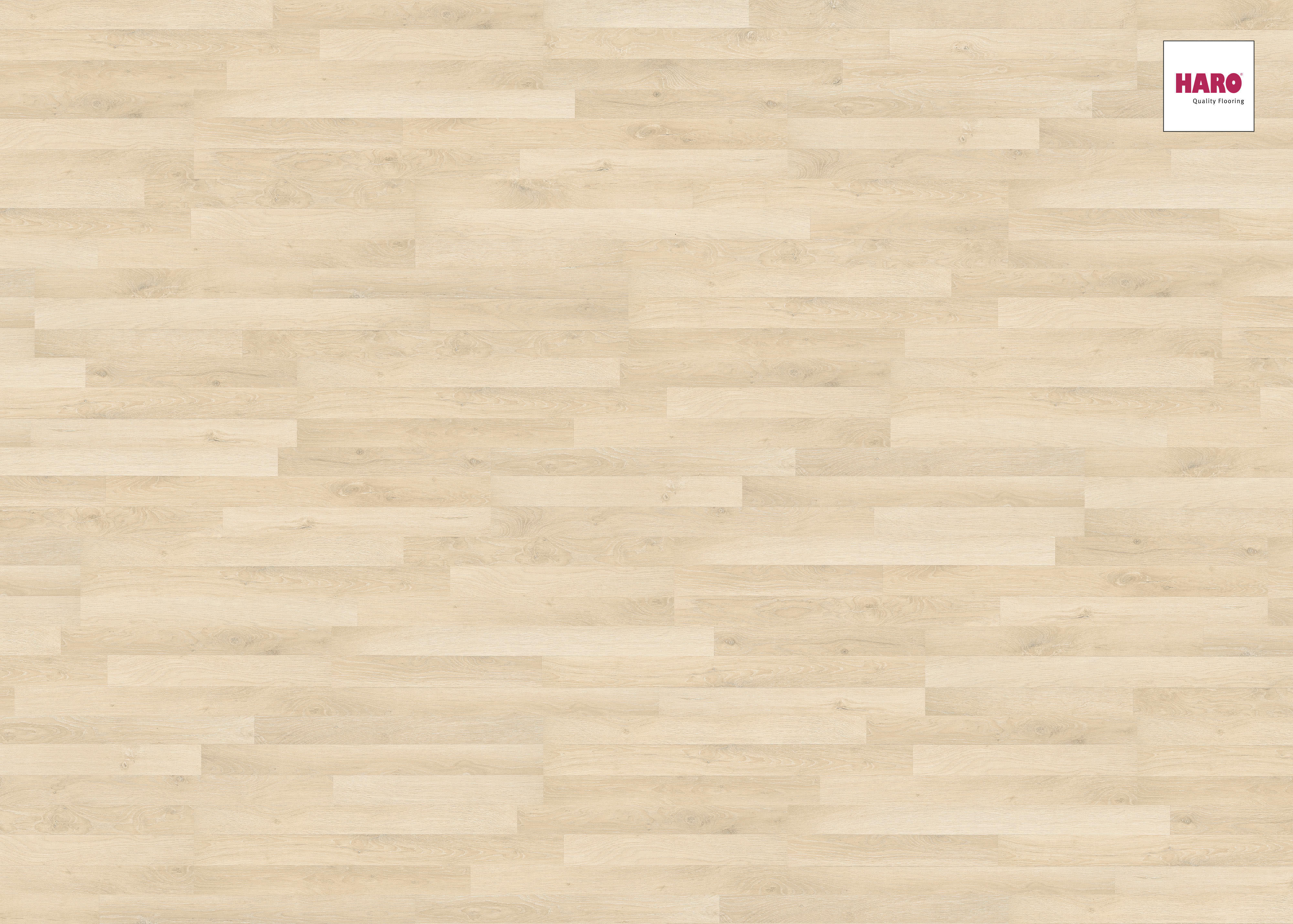 HARO Laminat Samteiche creme Schiffsboden 3-Stab strukturiert matt | Sonderedition | 19 m²-4018427386603