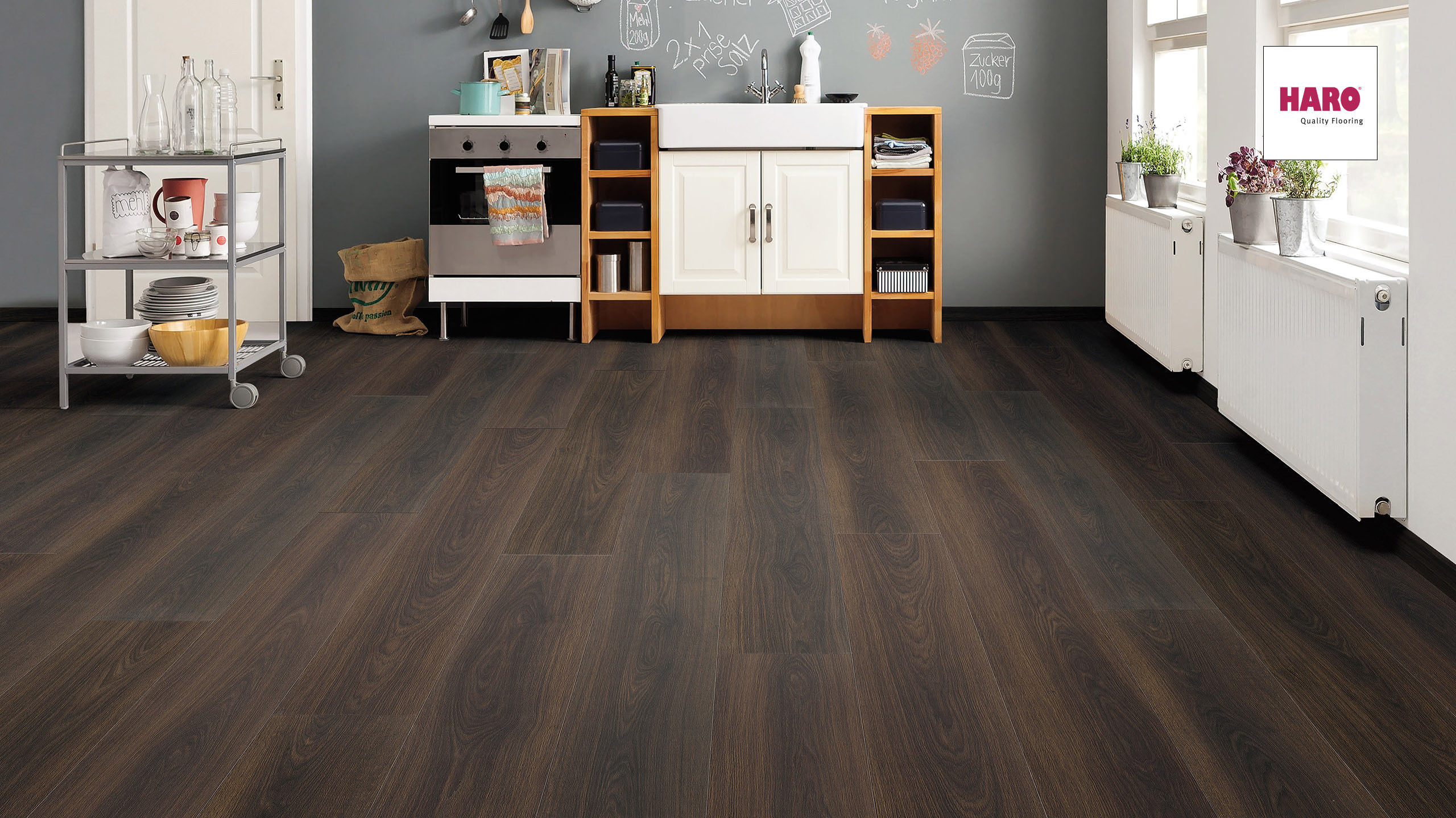 HARO Laminat Räuchereiche Achat Landhausdiele | Tritty 100 Gran Via | 2.Wahl | 29 m²-4018427325718