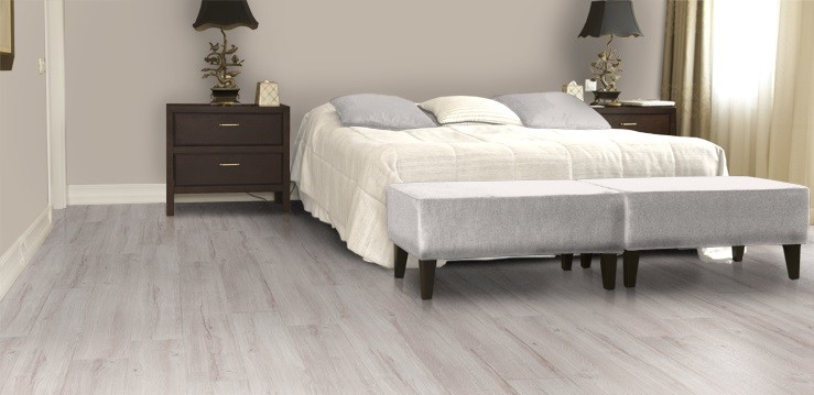 Vinyl Eiche Swan Oak White Struktur Landhausdiele mit V-Fuge | 34 m²-8715359166896