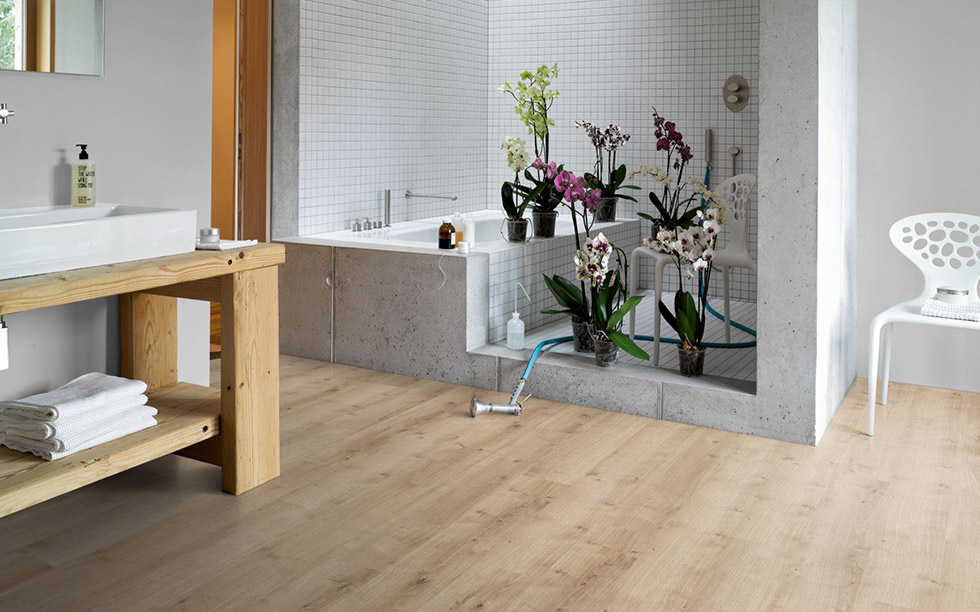 PARADOR Designboden Eiche Pure hell Landhausdiele Holzstruktur 4-seitige Fase | Modular ONE-4014809192206