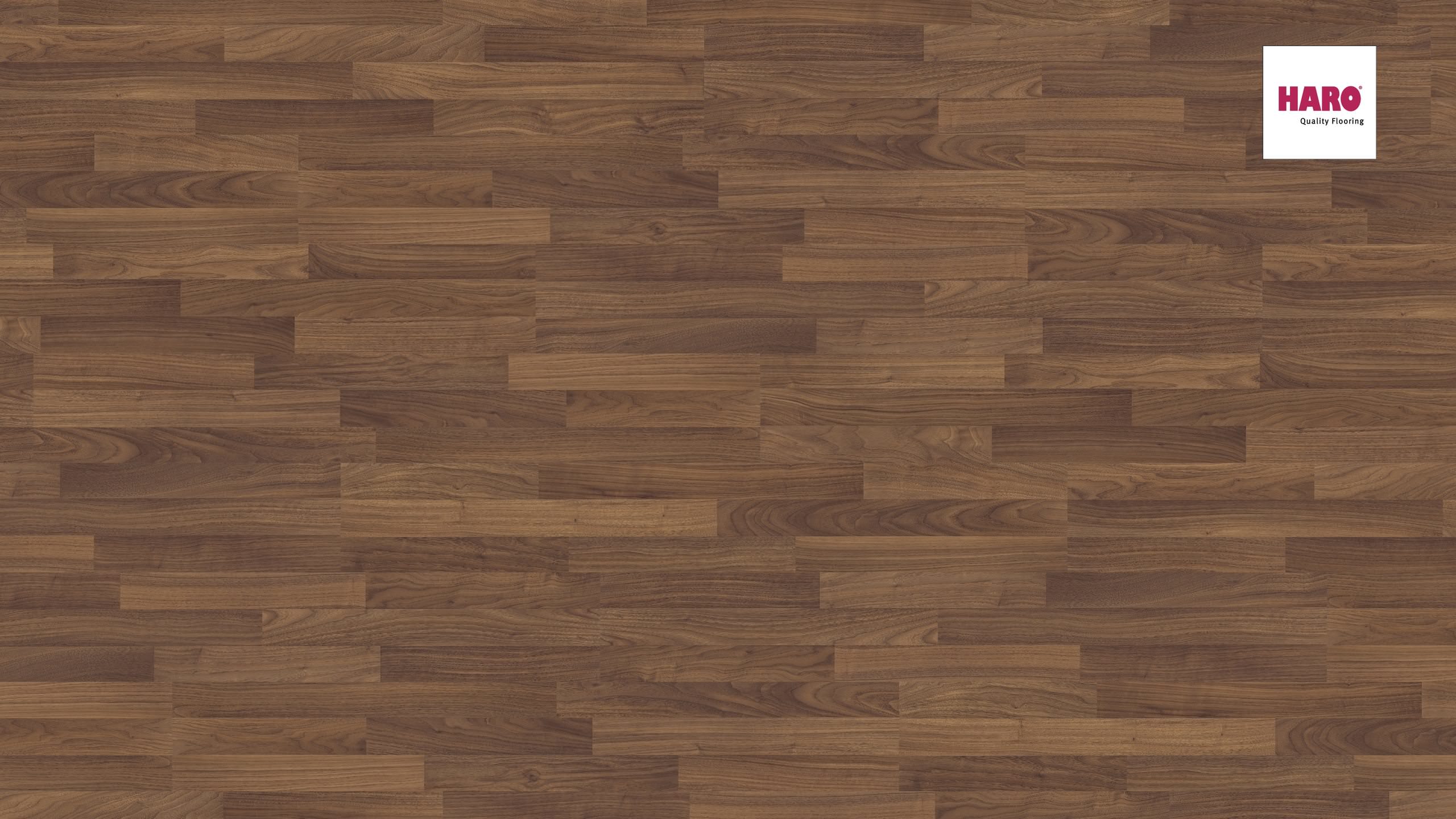 HARO Laminat Nussbaum Ambiente Pore Schiffsboden 3-Stab | Sonderedition | 35 m²-4018427441296