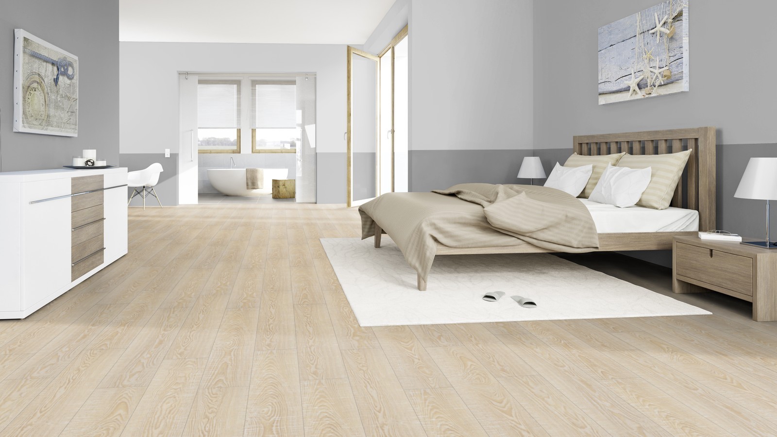 TER HÜRNE Vinylboden Eiche Sylt beige Landhausdiele | Bright Choice | 16 m²-4012853110757
