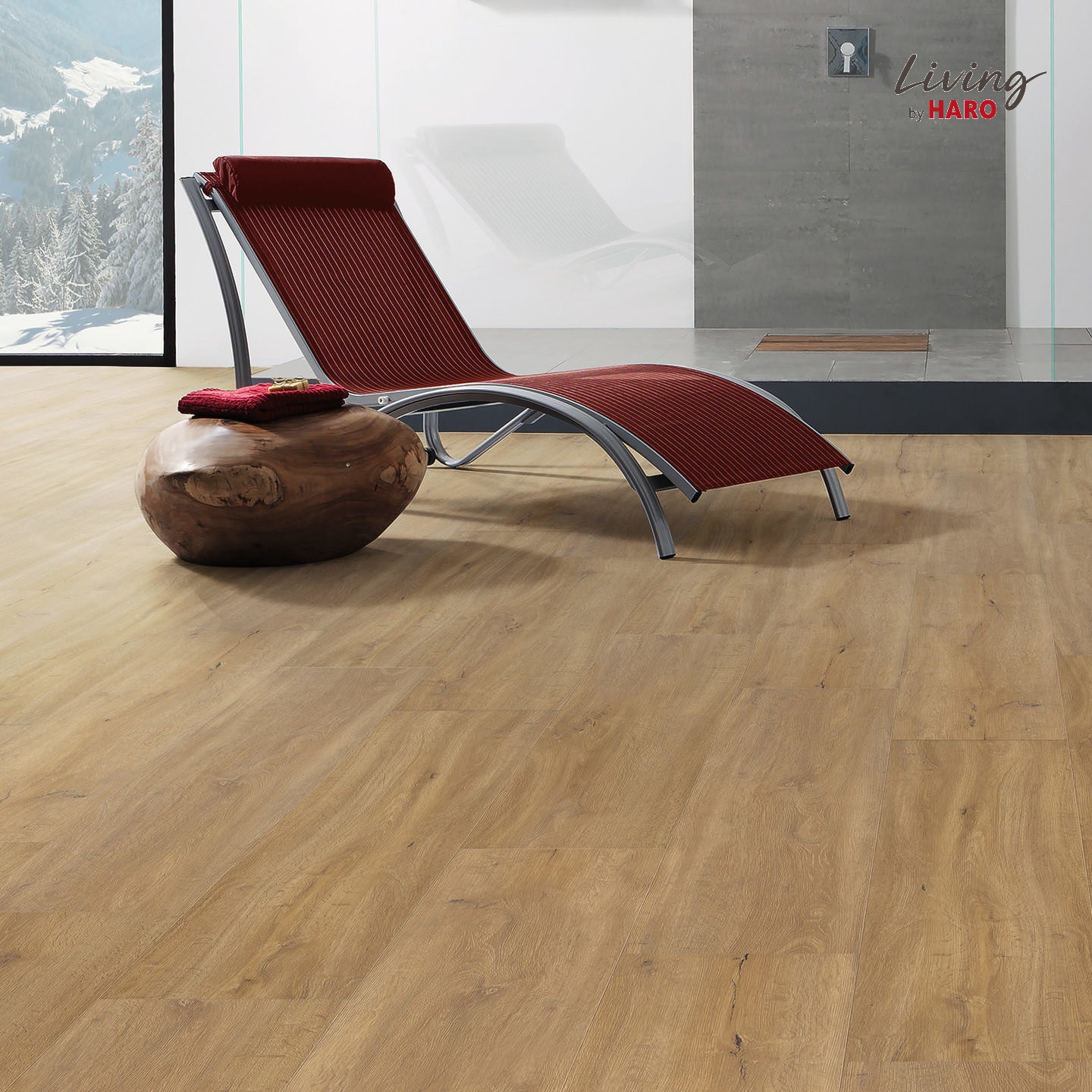 HARO Living Designboden Eiche Trient natur strukturiert Landhausdiele 4VM | HydroStar-4018427419172