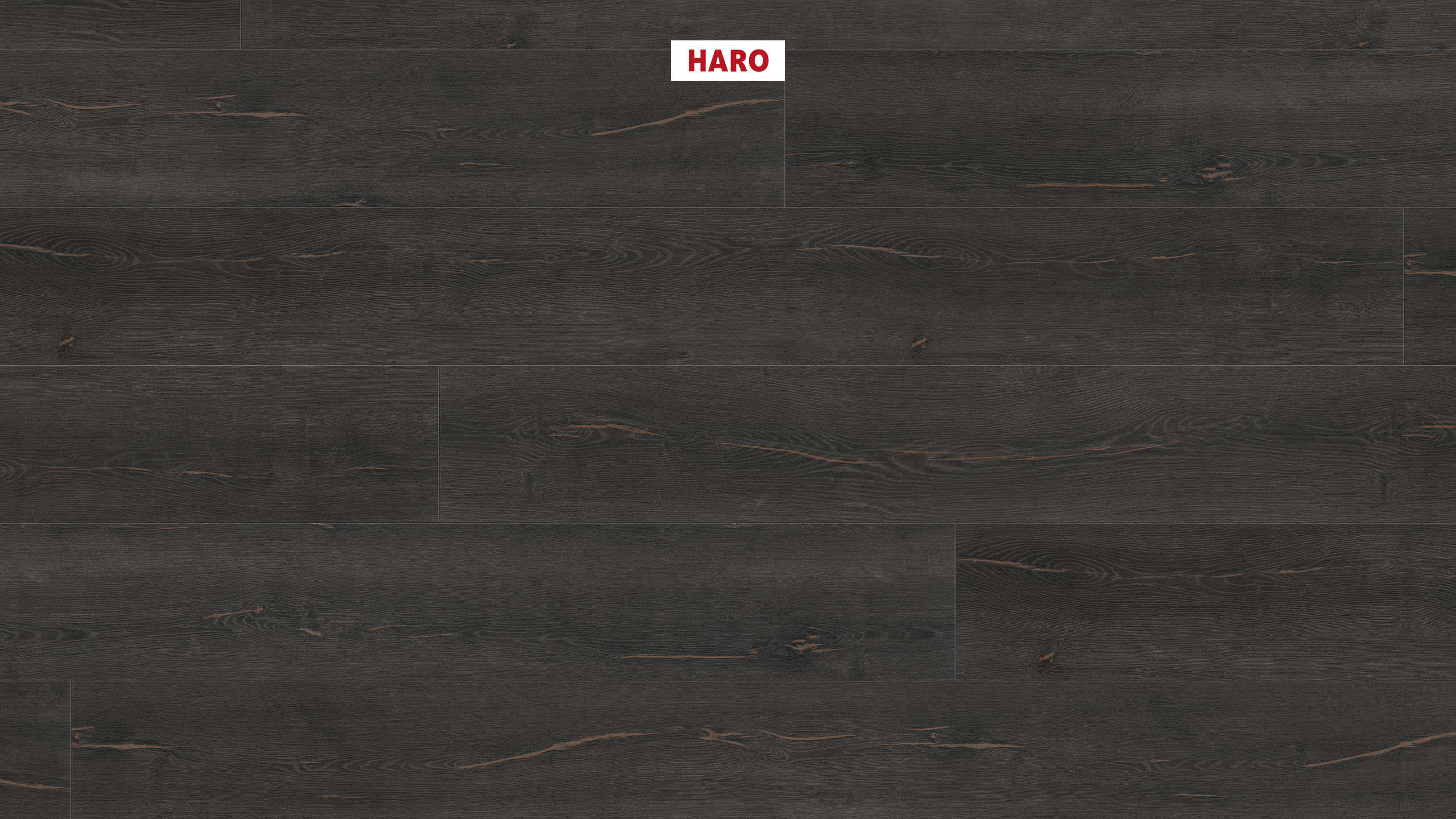 HARO Laminat Eiche Metallic schwarz authentic Landhausdiele 4V | Tritty 100 Gran Via | 2.Wahl-4018427513221