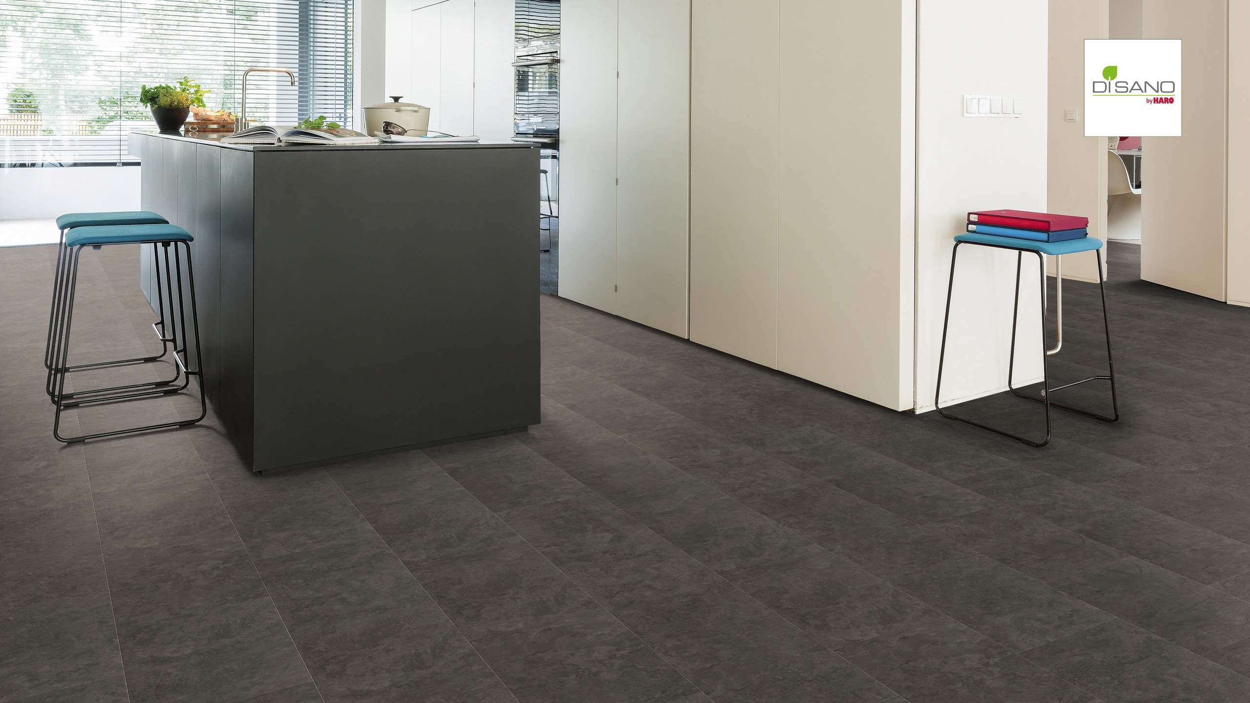HARO Designboden 4VM Schiefer anthrazit Steinstruktur | DISANO SmartAqua | Sonderedition-4018427459116